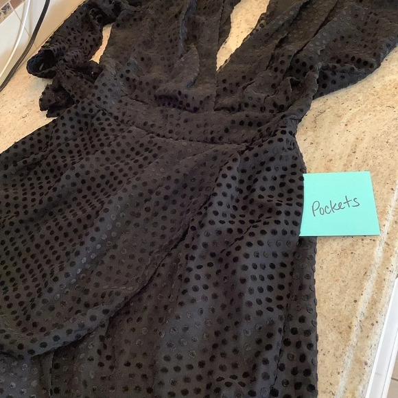 Eggie Black Romper Swiss Dot Size Small - Picture 9 of 10